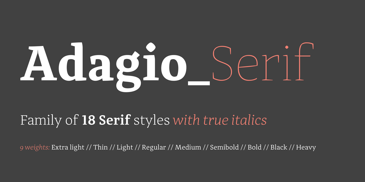 フォント Adagio Serif